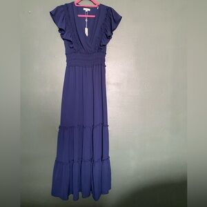 NWT- Max Studio London- Navy Blue Maxi Dress